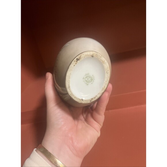 Nippon Vase Floral Hand-Painted Gold Trimmed double Handled Japan 7.5” - Picture 5 of 6